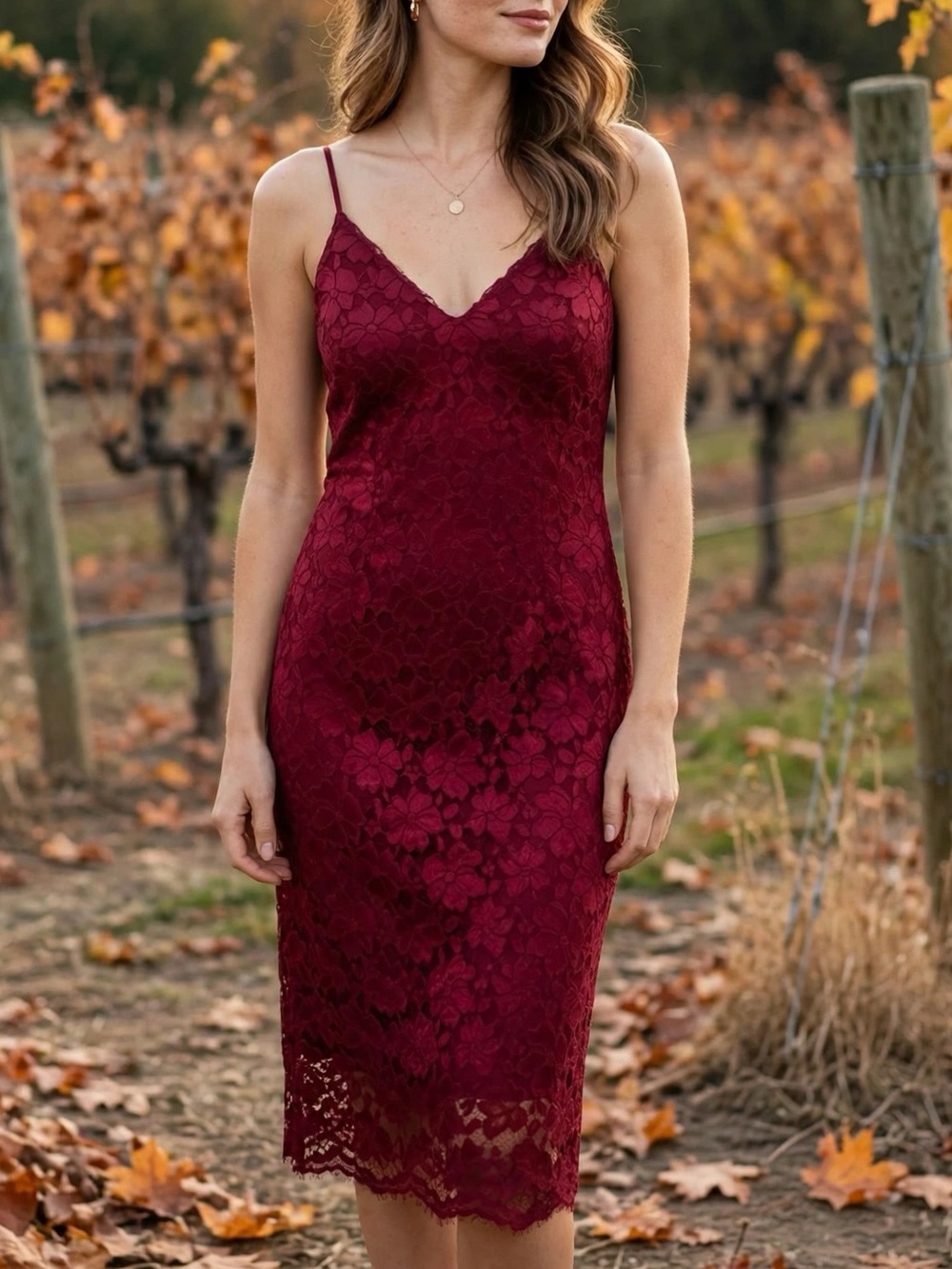 Enfocus Studio® Red Lace Dress